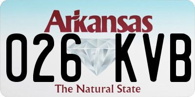 AR license plate 026KVB