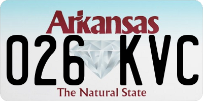 AR license plate 026KVC
