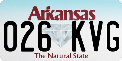 AR license plate 026KVG