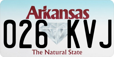 AR license plate 026KVJ