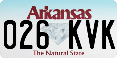 AR license plate 026KVK