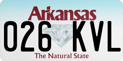 AR license plate 026KVL