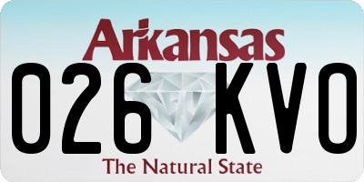 AR license plate 026KVO