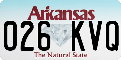 AR license plate 026KVQ