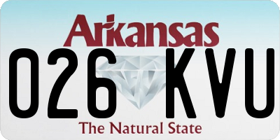 AR license plate 026KVU