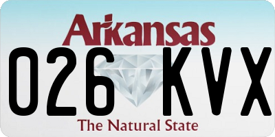 AR license plate 026KVX
