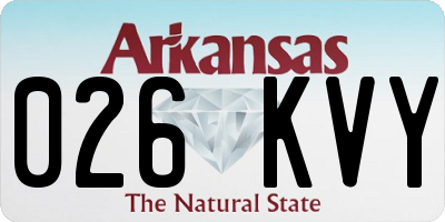 AR license plate 026KVY