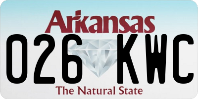 AR license plate 026KWC