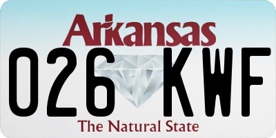 AR license plate 026KWF