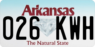 AR license plate 026KWH
