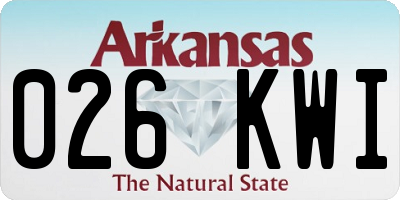 AR license plate 026KWI