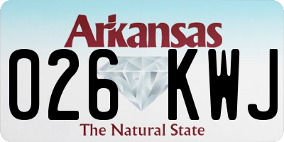AR license plate 026KWJ