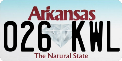 AR license plate 026KWL
