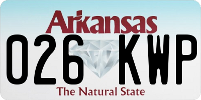 AR license plate 026KWP
