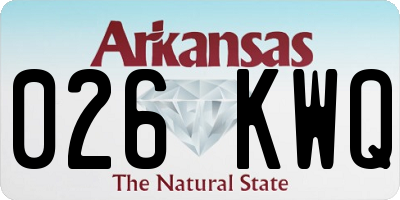 AR license plate 026KWQ