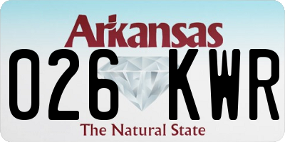 AR license plate 026KWR