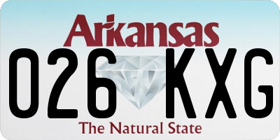 AR license plate 026KXG