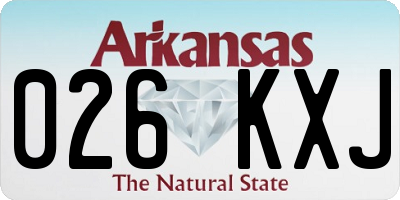AR license plate 026KXJ