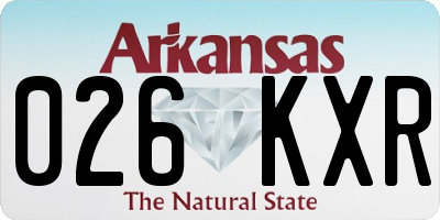 AR license plate 026KXR