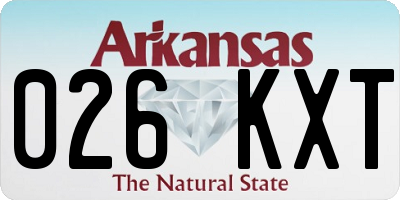 AR license plate 026KXT