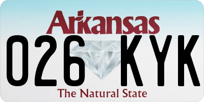 AR license plate 026KYK