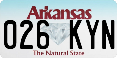 AR license plate 026KYN