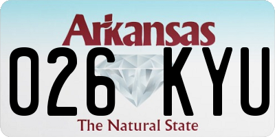 AR license plate 026KYU