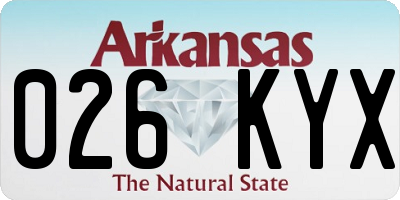 AR license plate 026KYX