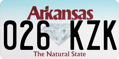 AR license plate 026KZK