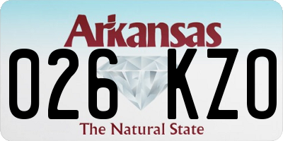 AR license plate 026KZO
