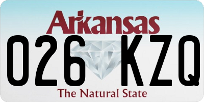 AR license plate 026KZQ