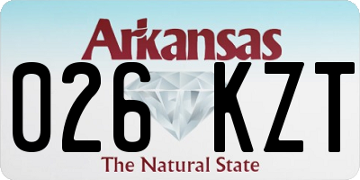 AR license plate 026KZT