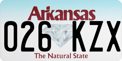 AR license plate 026KZX
