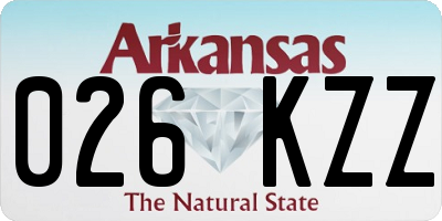 AR license plate 026KZZ