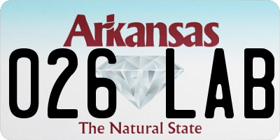 AR license plate 026LAB