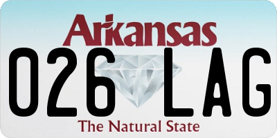 AR license plate 026LAG