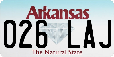 AR license plate 026LAJ