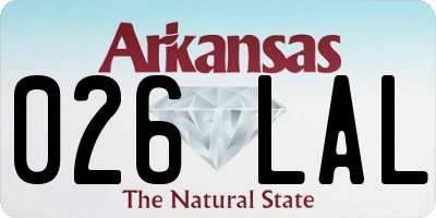 AR license plate 026LAL