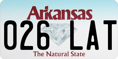 AR license plate 026LAT