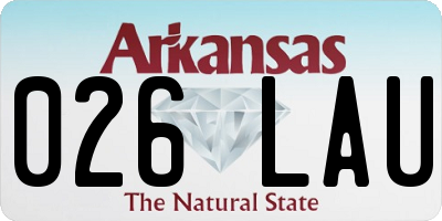 AR license plate 026LAU