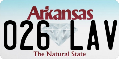 AR license plate 026LAV