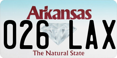 AR license plate 026LAX