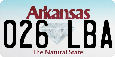 AR license plate 026LBA