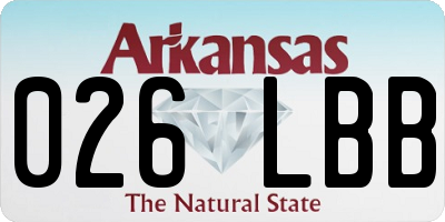 AR license plate 026LBB