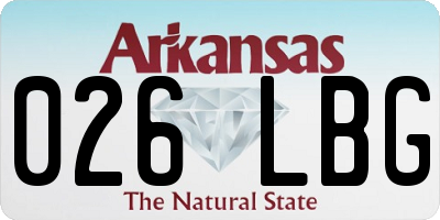 AR license plate 026LBG