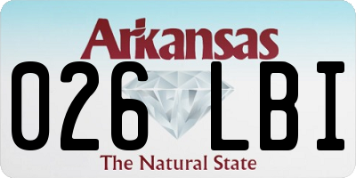 AR license plate 026LBI