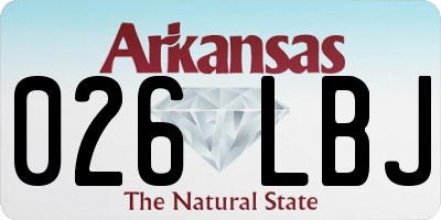 AR license plate 026LBJ