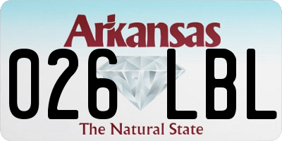 AR license plate 026LBL