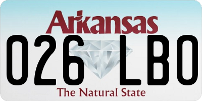AR license plate 026LBO