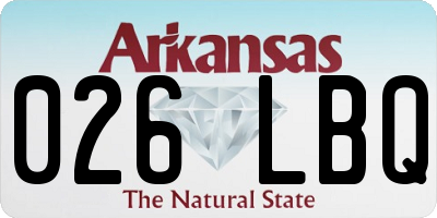 AR license plate 026LBQ